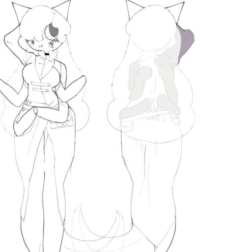Anatomy practice (Line art + Full body)